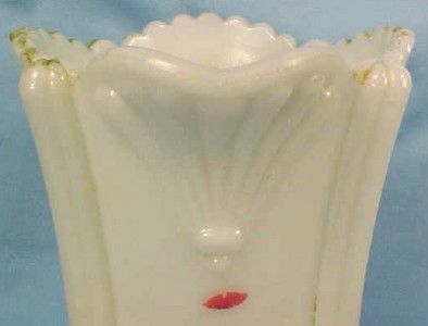 Antique FLUTE & CROWN MILK GLASS CREAMER Westmorland  