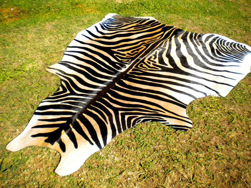 ZEBRA Print/Printed COWHIDE SKIN Rug steer COW HIDE  