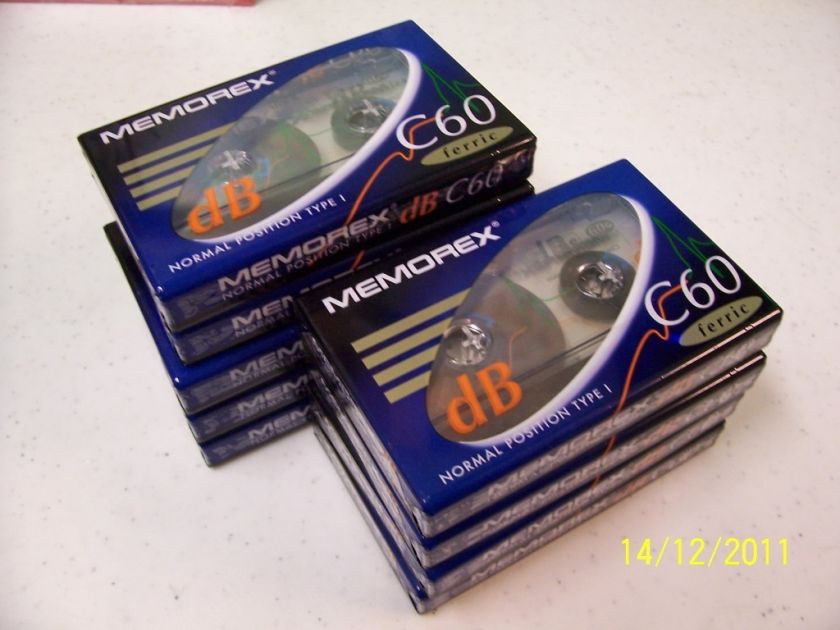 Memorex C60 ferric 60min Sealed Blank Audio Cassettes  