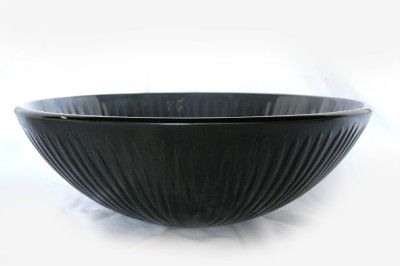 Bathroom Vanity Decorator Dark Glass Bath Vessel Sink Bowl Basin