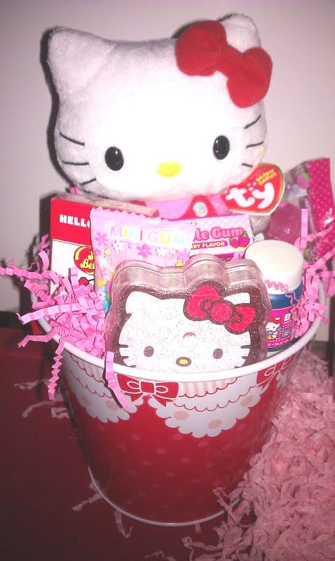 Hello Kitty Gift Basket 4 Easter Birthday   Candy Plush  