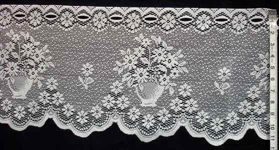 12 Marg White Lace Floral Curtain Fabric   1 yard lots  