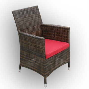   actual color of this wicker is BLACK and the cushion color is RED