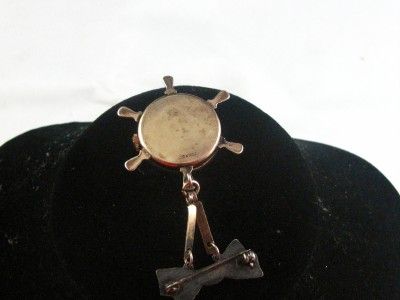 VINTAGE LADIES BOAT STEERING WHEEL LAPEL/WATCH ***  