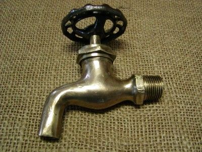 Vintage Brass Nozzle Faucet  Antique Old Spigot Hose  