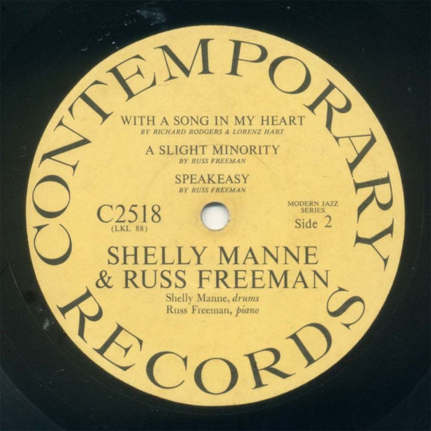 Shelly Manne/Russ Freeman MEGA RARE 10 CONTEMPORARY EX  