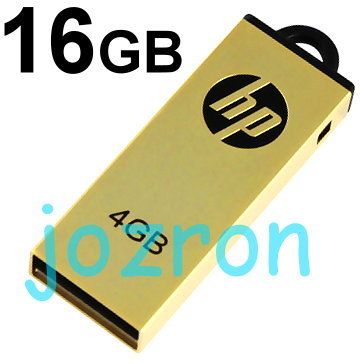 HP v225w 16GB 16G USB Flash Drive Metal Disk Stick Gold  