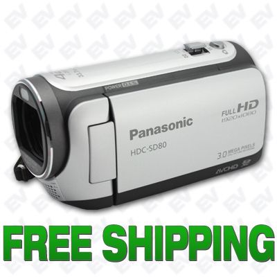 Panasonic HDC SD80 SD/SDHC HD Camcorder (Silver) New 885170040274 