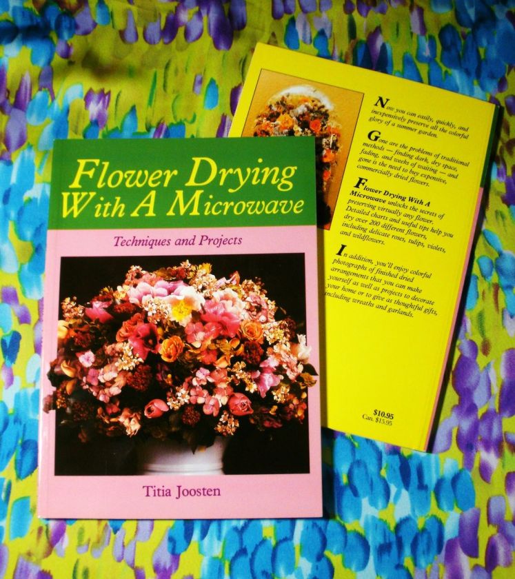 Flower Drying with a Microwave Book or Simulated Silk & Voile Roses 