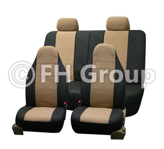 Leather Car Seat Covers One piece Bucket front covers and Rear split 