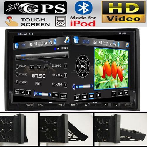 DOUBLE 2 DIN CAR DVD STEREO TV GPS SAT SD BLUETOOTH  