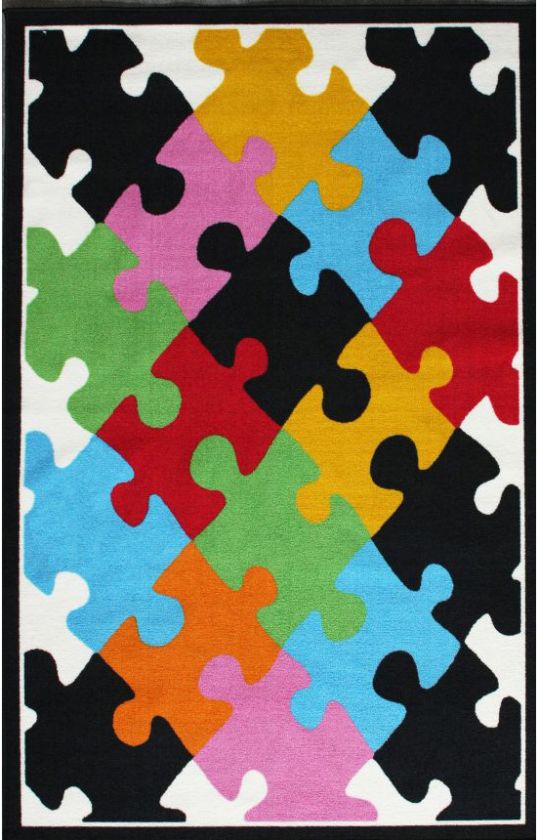 Kids Area Rug Carpet Children Puzzle 4 5 x 6 9  