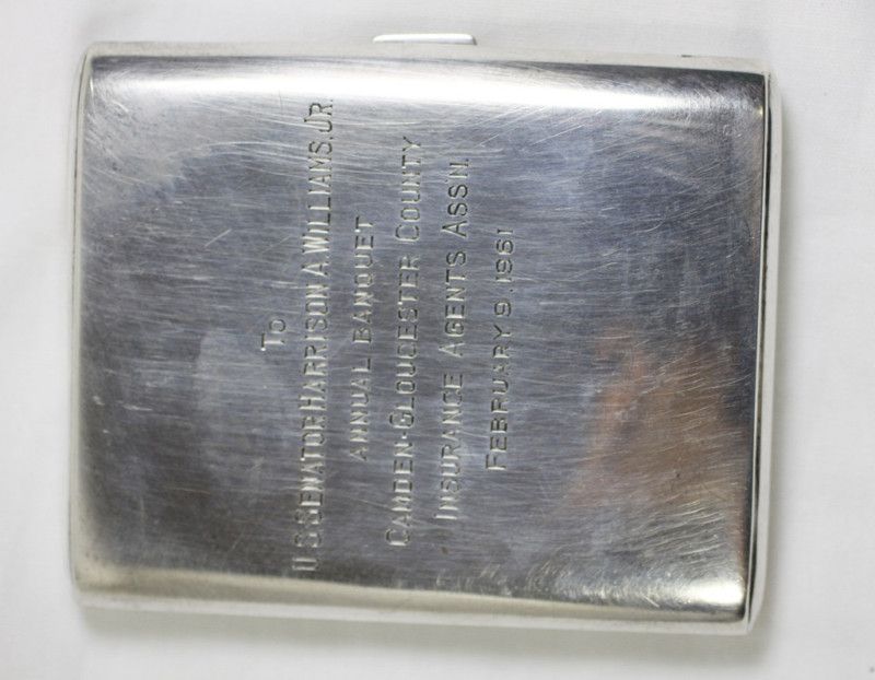 Sterling Silver Cigarette Case 4 Senator Williams 115gr  