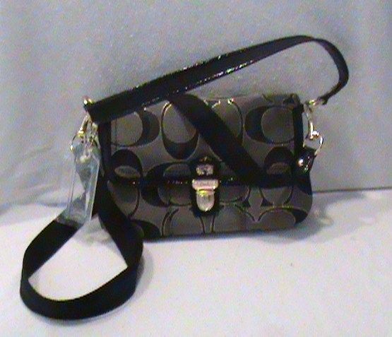 COACH HANDBAG 18136 POPPY SIGNATURE LUREX LYLA NEW W/TAGS  