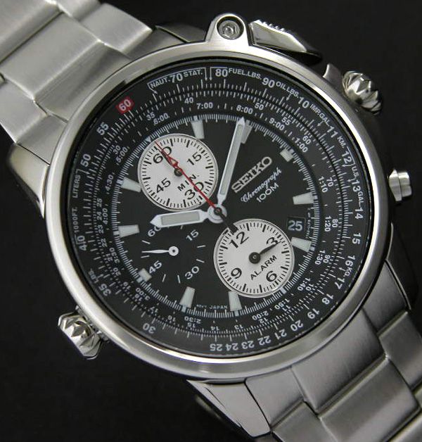 NEW SEIKO AVIATION CHRONO MENS WATCH SNAB67P1 FREE SHIP  