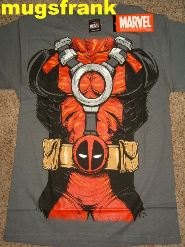 Nwt Deadpool X Men Muscle Marvel Costume T Shirt  