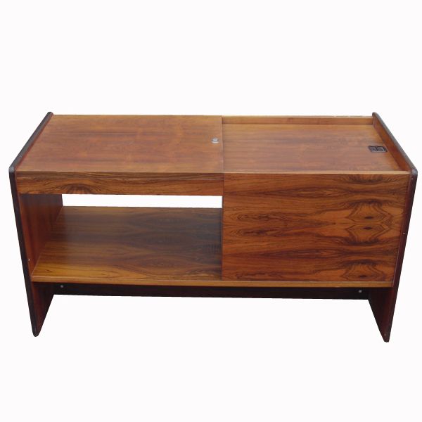 Vintage Brazilian Rosewood Desk and Small Credenza File  