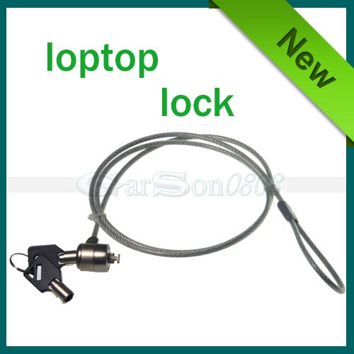 Laptop PC Notebook Security Cable Chain Lock + 2 Spare lock Key  