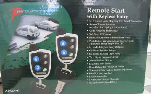 NEW PRESTIGE APS687C DELUXE REMOTE START KEYLESS ENTRY  