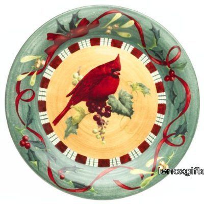 LENOX WINTER GREETINGS EVERYDAY CARDINAL Dinner plate Cardinal Bird 