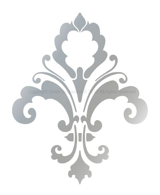 FLEUR DE LIS Designer Decorative Wall STENCIL CHIC DECOR Damask Mural 