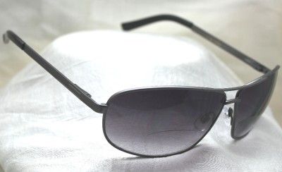   CHARCOAL X Wrap LARGER AVIATOR Bifocal SUNGLASSES SUN READERS 1.5