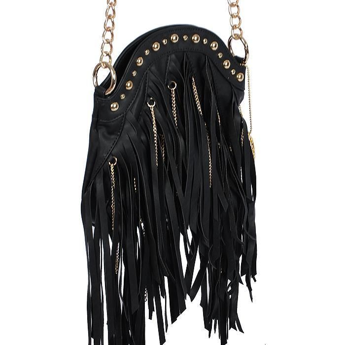 Vieta Fringe Designer Purse Motorcycle Biker  