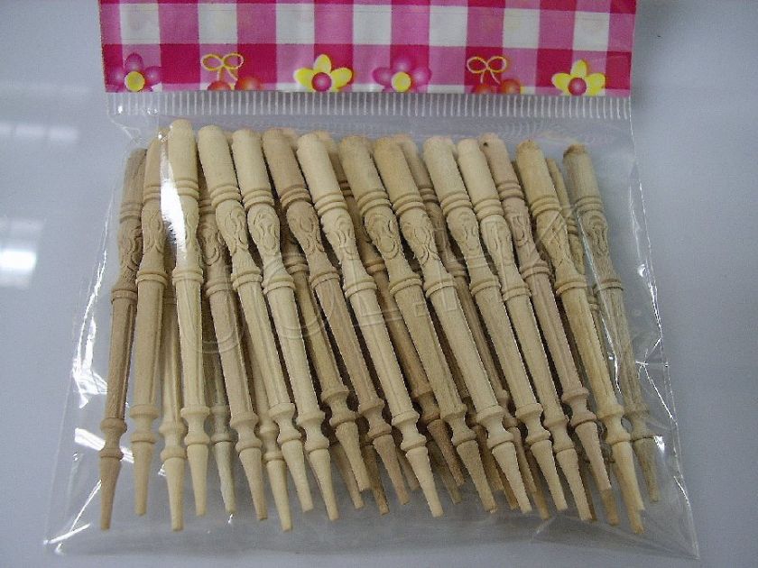 Miniature Unfinished carved spindles for doll house  