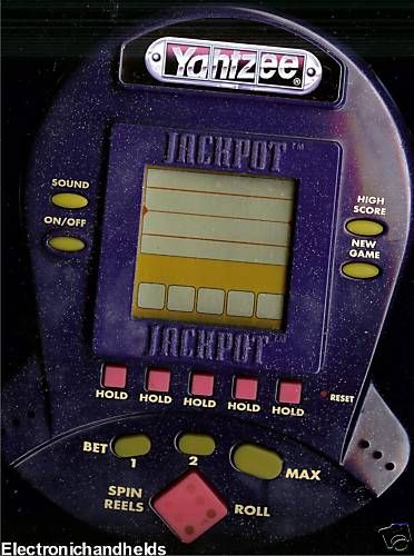 HASBRO YAHTZEE JACKPOT CASINO SLOT TRAVEL HANDHELD GAME  