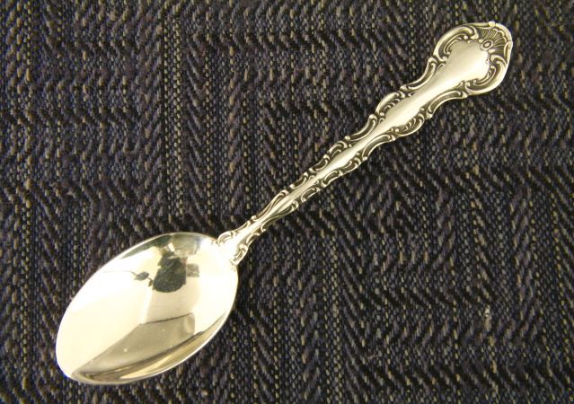   silver demitasse spoons in the lovely Strasbourg pattern by Gorham