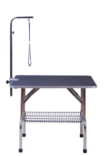   Steel Dog Grooming Table With Adjustable Arm, removeable Basket  