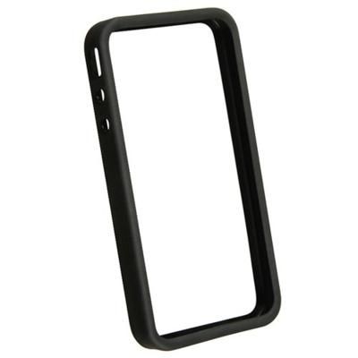 iPhone 4 4G 4s Black TPU Gummy Bumper Case + Accessories  