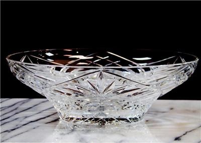 NEW RITZY ITALIAN CRYSTAL GLASS BOW,salad,serving,ITALY  