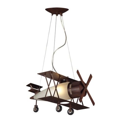 NEW 1 Light Childrens Biplane Fighter Airplane Pendant Lighting 