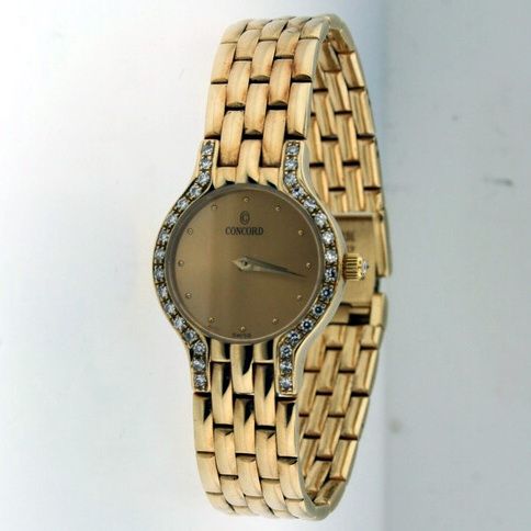 Concord 14k Yellow Gold Diamond Ladies Watch.  