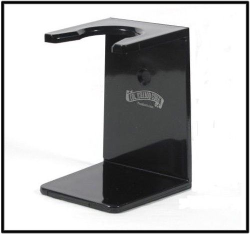 Shaving Brush Stand  Black Plastic Vanity Use or Wall Mount 