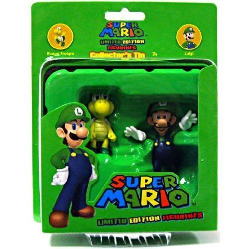 Super Mario Figures Luigi & Koopa in Collectors Tin  