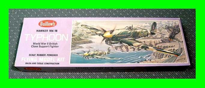 Balsa Hawker Typhoon Mark 1B model Guillows kit model  