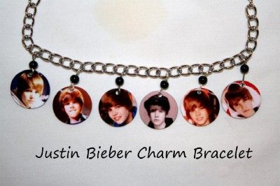 JUSTIN BIEBER CHARM BRACELET Free Ship AWESOME GIFT  