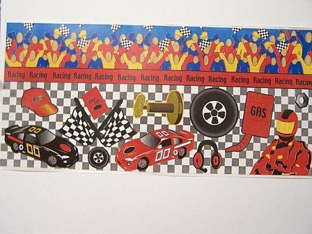 Scrapbooking Stickers~RACING~border,nascar,race car  