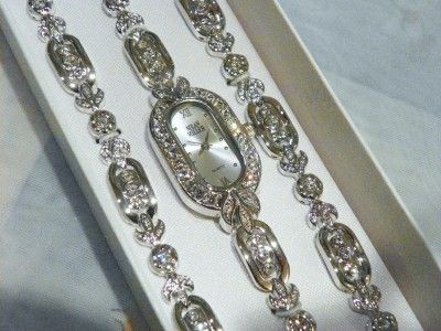 NOLAN MILLERS ALL OCCASION SIMULATED DIAMOND BRACELET & WATCH TRO NIB 