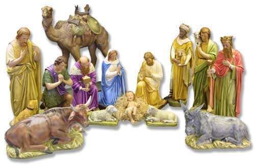 Incredible NATIVITY SCENE 15 pcs 41  INDOOR OUTDOOR  