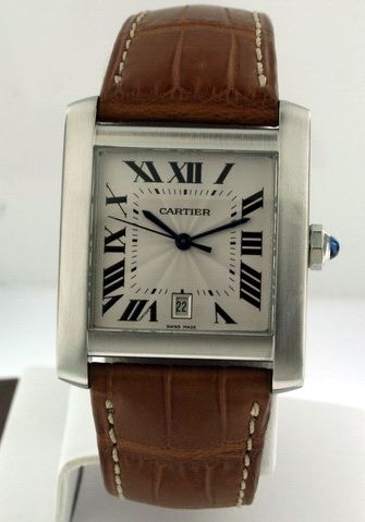 Cartier Tank Francaise Large Stainless Steel Watch  