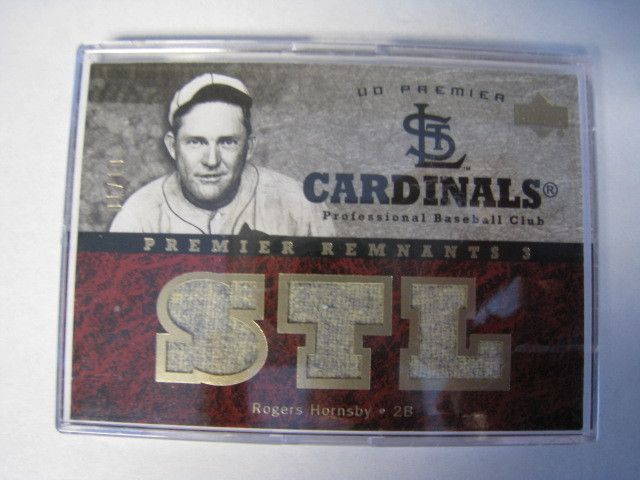 Roger Hornsby 2007 UD Premier STL Jersey #1/10  