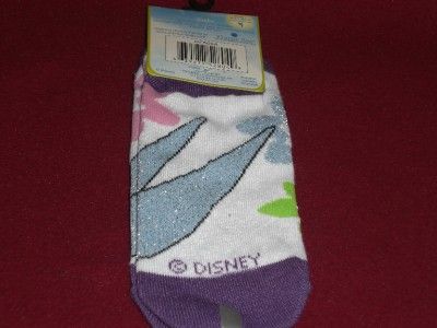 New 2 Pairs of Disneys Tinker Bell Socks Size6 8  