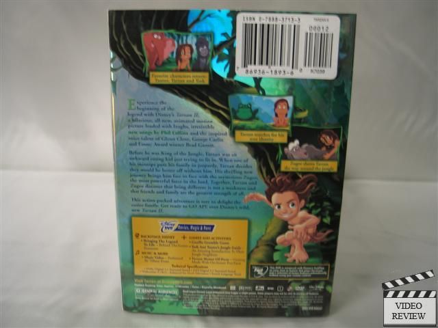 Tarzan 2 DVD NEW Disney Glenn Close, George Carlin 786936189360  