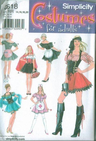   Adult Halloween Costume Sewing Pattern Misses Men Ladies  