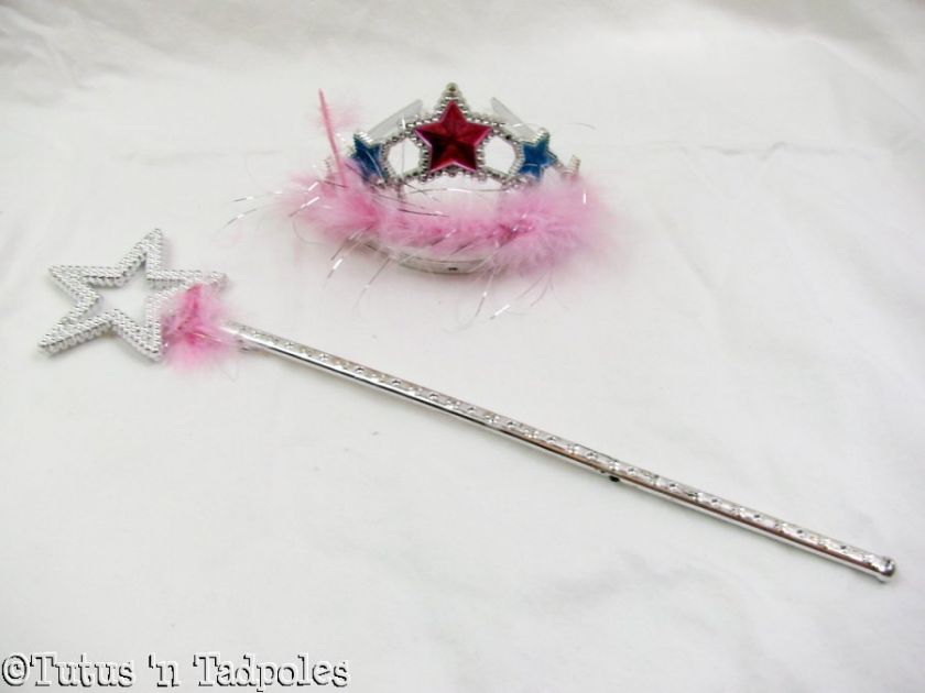   Star Tiara Crown & Magic Wand Sceptor Dress Up Play Pretend NIP  