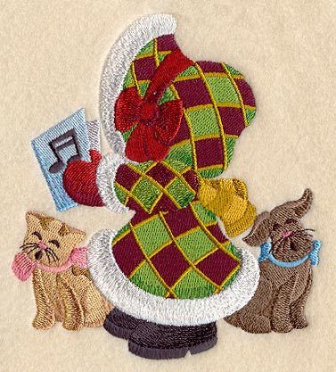 SUNBONNET SUE CHOIR  MACHINE EMBROIDERED QUILT BLOCK(AZ  