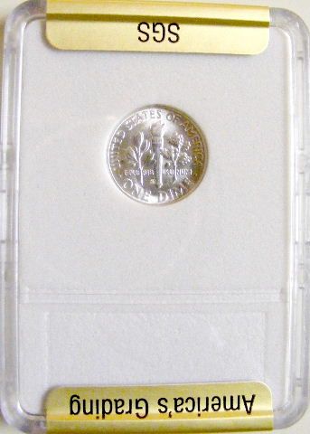 1955 S ROOSEVELT GEM BU BRILLIANT UNCIRCULATED SLABBED # 7000104 